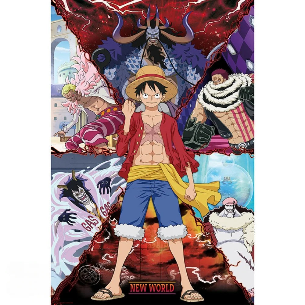 One Piece Poster Luffy New World - Anime Wanddeko (91,5 × 61 cm)