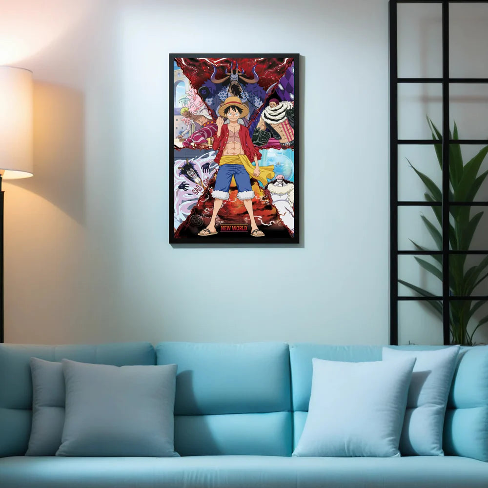 One Piece Poster Luffy New World - Anime Wanddeko (91,5 × 61 cm)