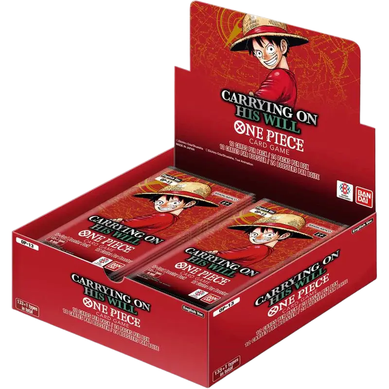 One Piece Card Game - OP-13 Carrying on His Will Display (Englisch)