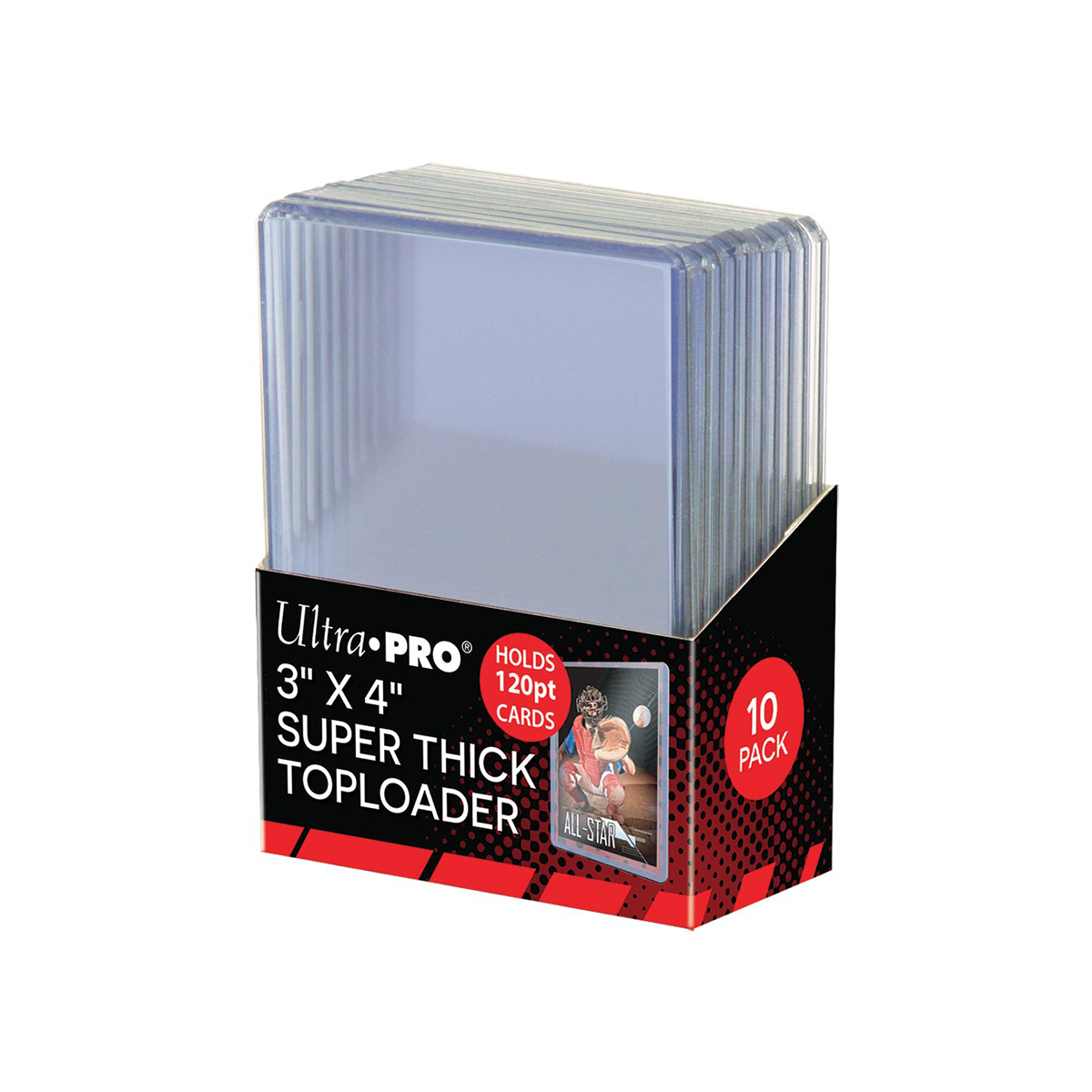 Ultra PRO 3" X 4" Super Thick 120PT Toploader 10ct